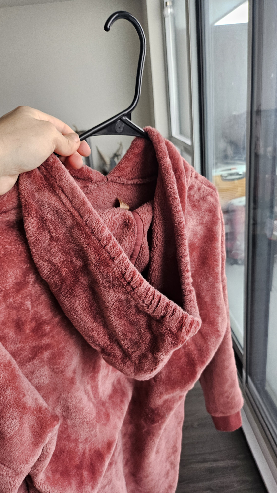 Dusty Rose Fuzzy Hoodie Dress - photo 2