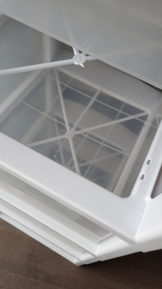 Lockable White Frame 5-Drawer Storage Tower - photo 4