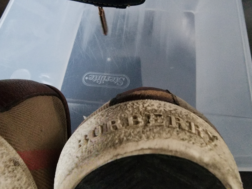 Burberry Brown Leather and Check Sneakers - photo 4