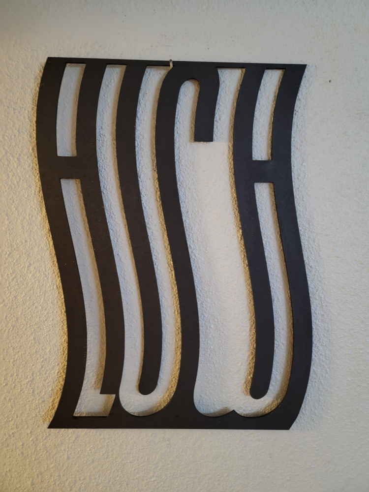 Oxymoron Wall Decor - Unique "High-Low" Black Sign