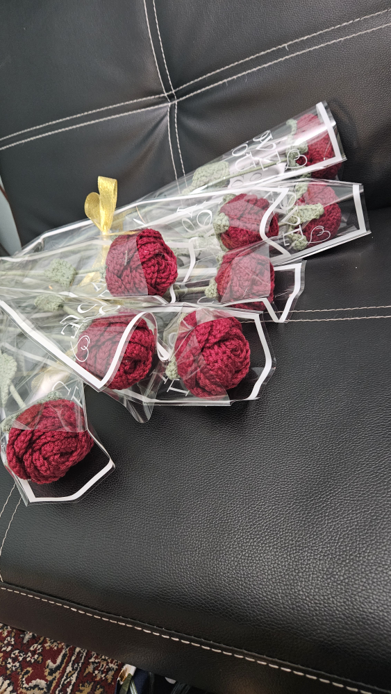 Handmade Crochet Rose  Valentine's Day Gift - photo 5
