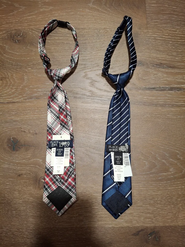 Two Boys' Pre-Tied Ties - Size 24M/M (4T) image indicator(2)