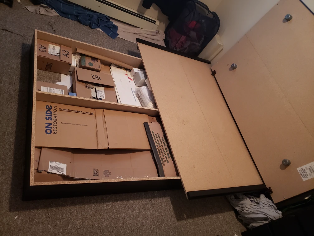Queen Platform Bed Frame with Storage - photo 2