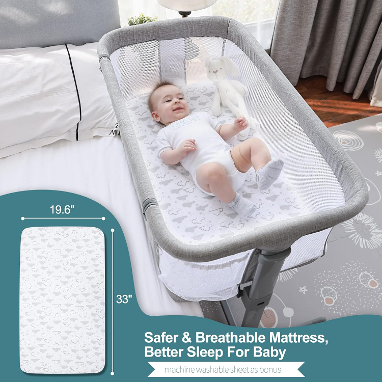 Baby Bassinet with Adjustable Height and Anti-Reflux Design - photo 2