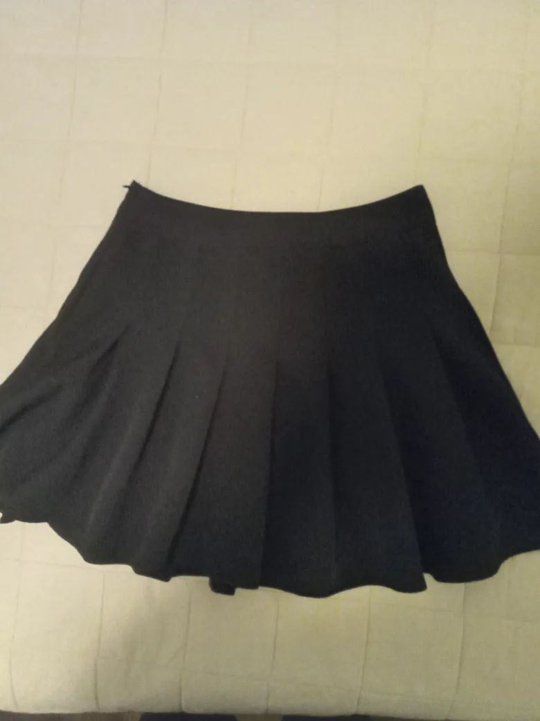 SHEIN Black Pleated Mini Skirt Size Small thumbnail