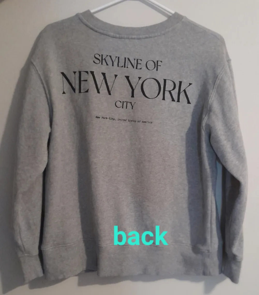 Grey New York City Skyline Sweatshirt image indicator(2)