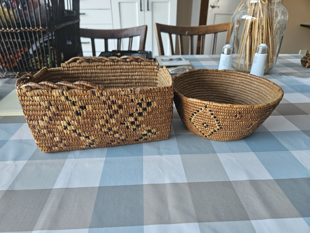 Two Vintage Woven Baskets