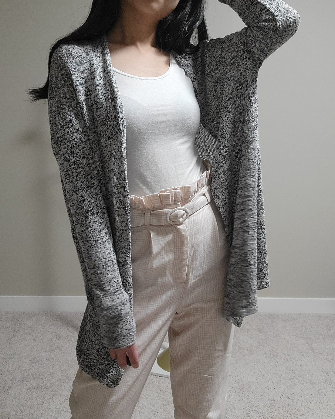Grey speckled Knit Cardigan