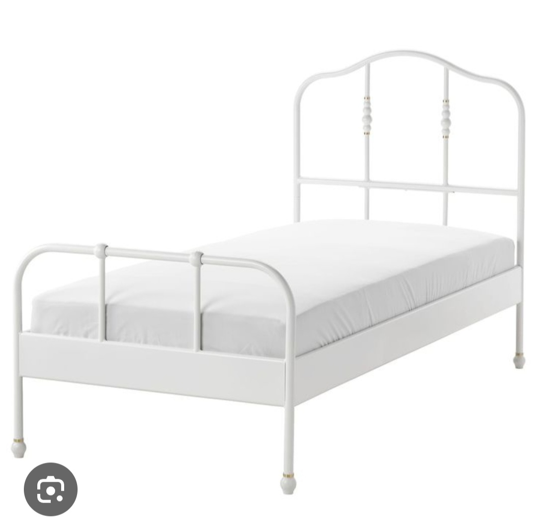 IKEA Kura Single Bed Frame White and mattress