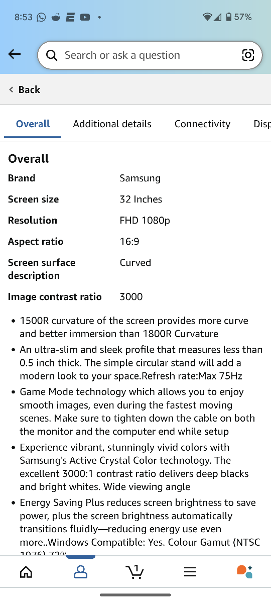 Samsung Curved Monitor - photo 4