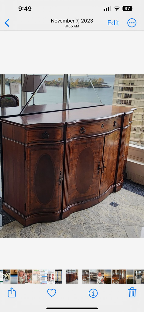 Elegant Antique Dining Set with China Cabinet - photo 3