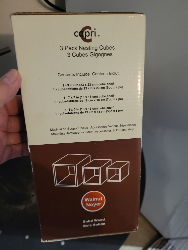 Capri 3-Pack Walnut Nesting Cubes - photo 3