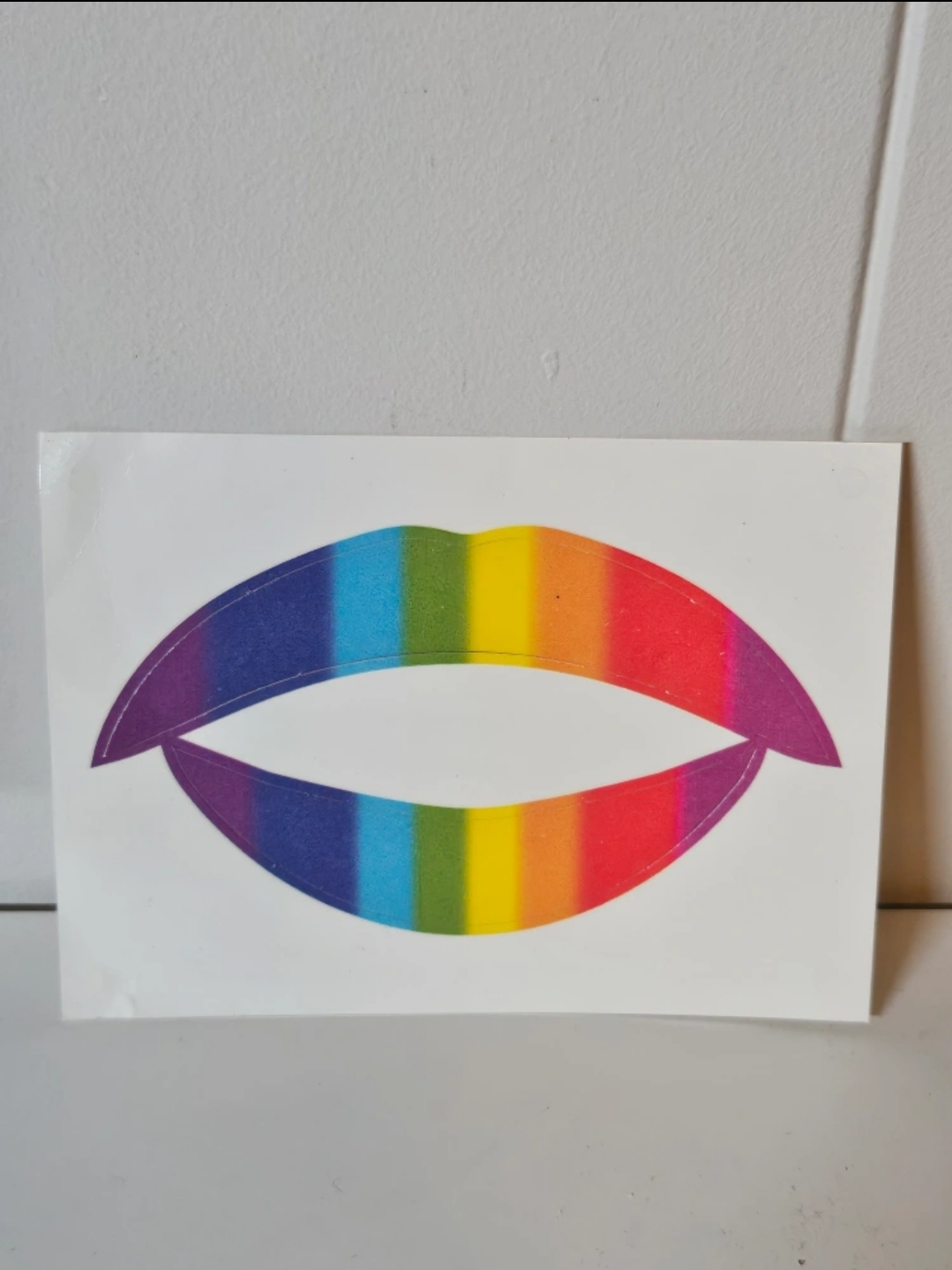 Rainbow Lips Temporary Tattoo #freecycle