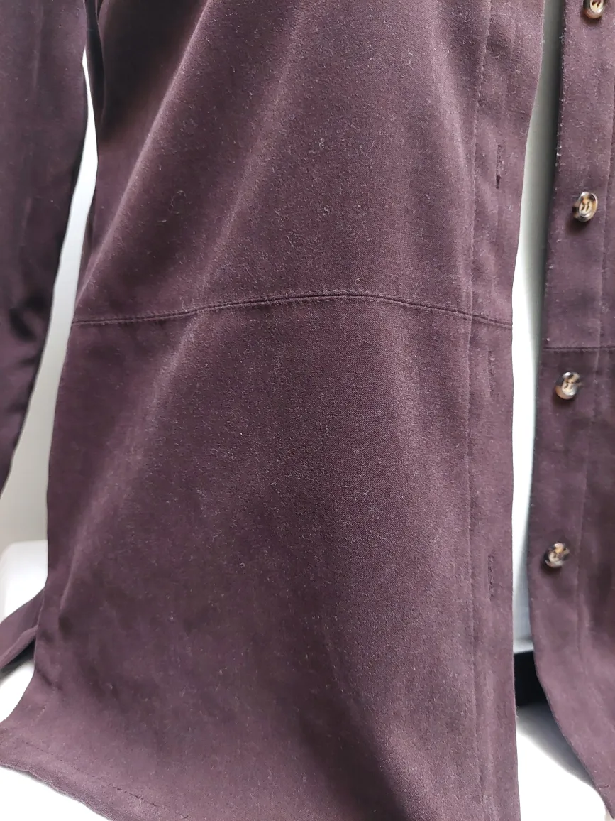 Talbots Women's Size Medium Brown Stretch Button-Down Shirt image indicator(6)