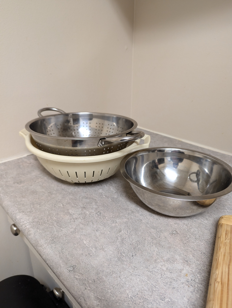 Stainless Steel Colander and Mixing Bowl Set