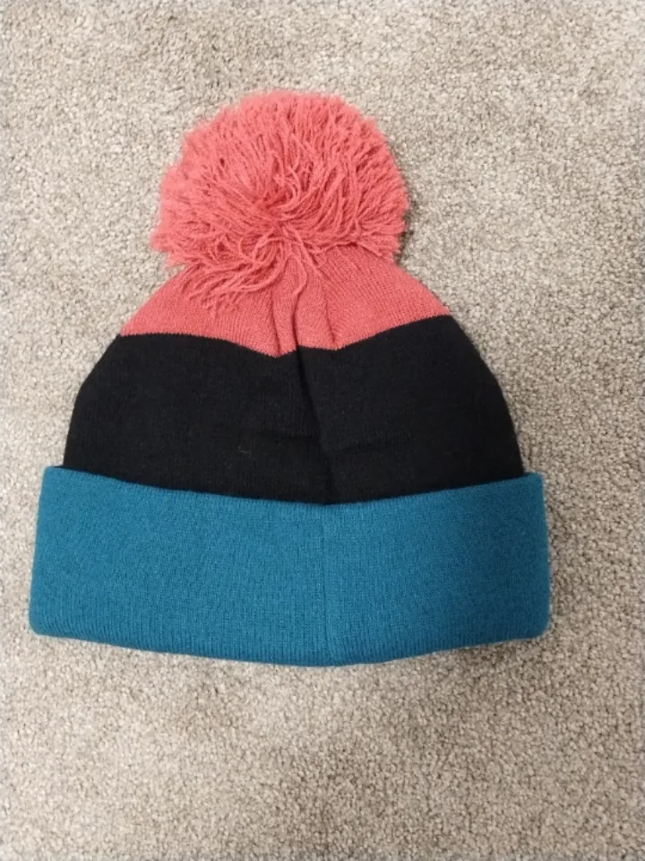 Bench. Pom-Pom Beanie - Teal, Black, & Coral image indicator(2)