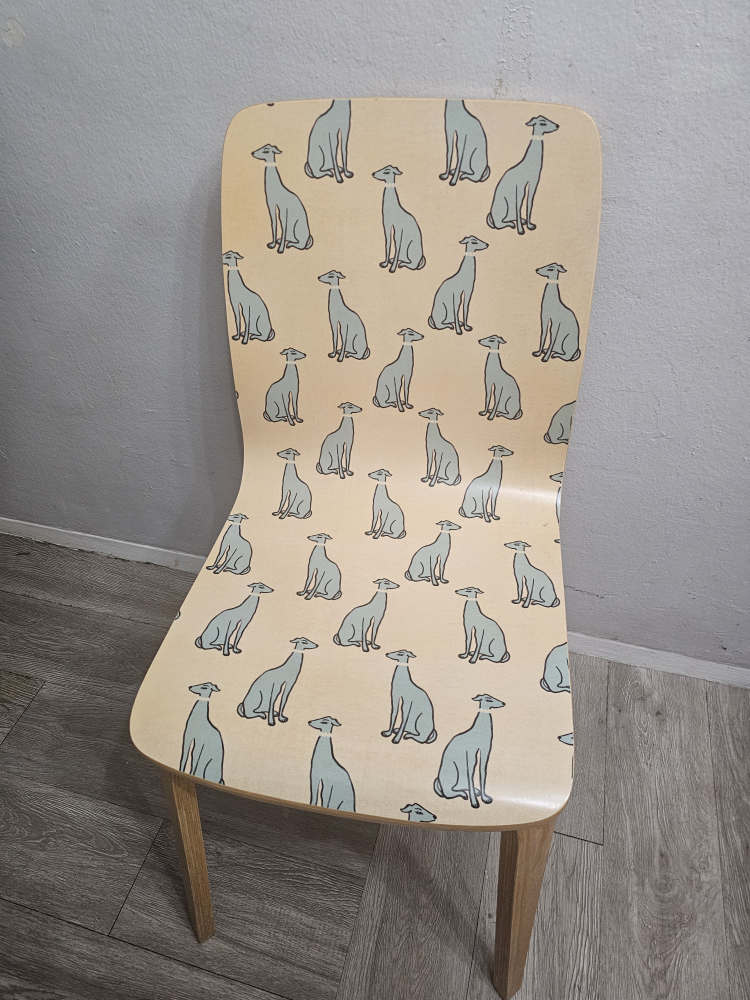 🏈Anthropologie Dog Design Print Chair