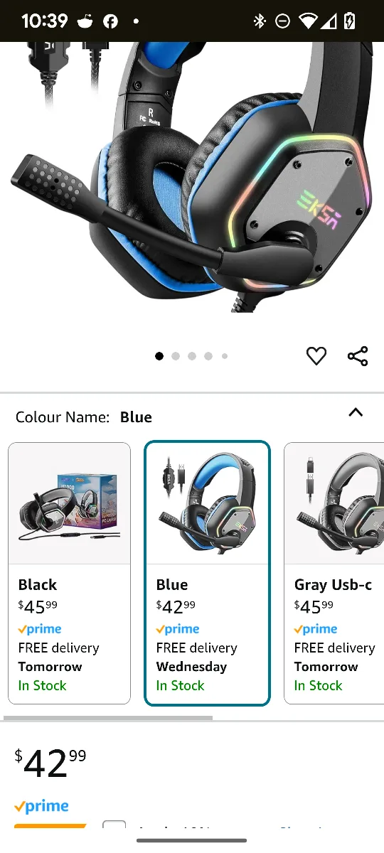 EKSA Gaming Headset -  USB Wired image indicator(4)