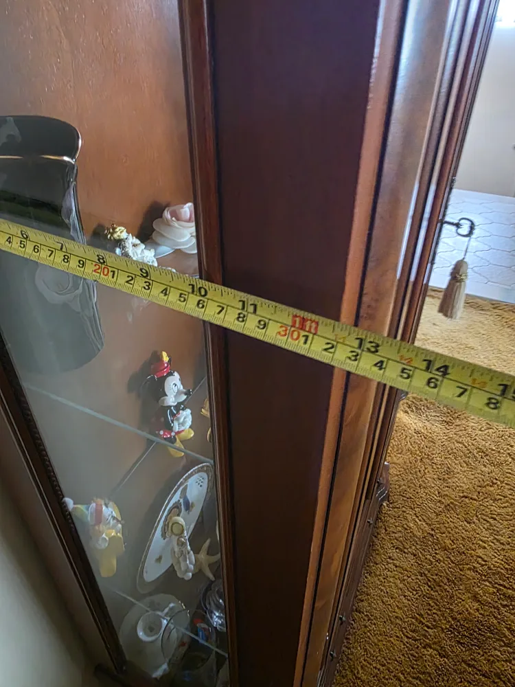 Dark Wood Curio Cabinet with Four Drawers image indicator(3)