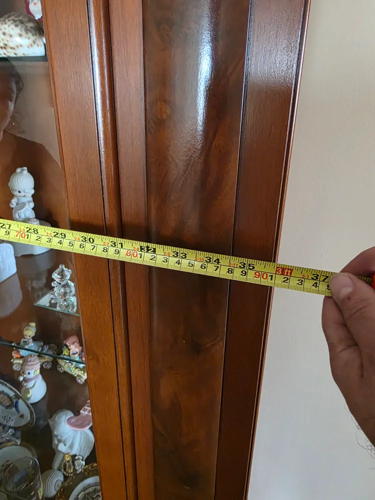 Dark Wood Curio Cabinet with Four Drawers image indicator(7)