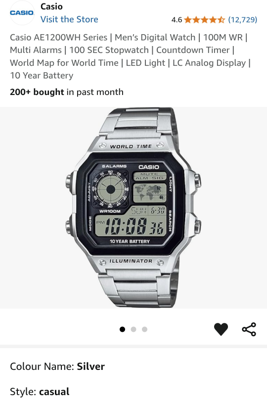 Casio AE1200WH-1A Men's Classic Digital Watch - photo 3