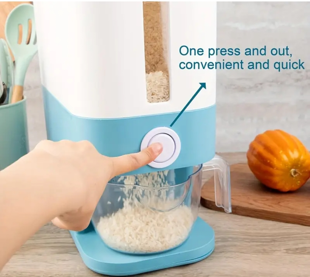 Automatic Rice Dispenser - Blue and White - photo 3