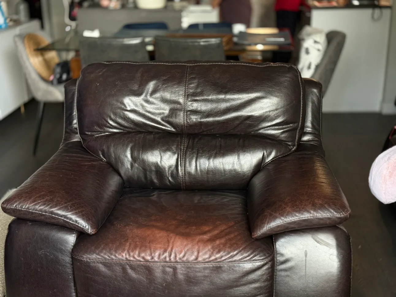 Brown leather couch image indicator(3)