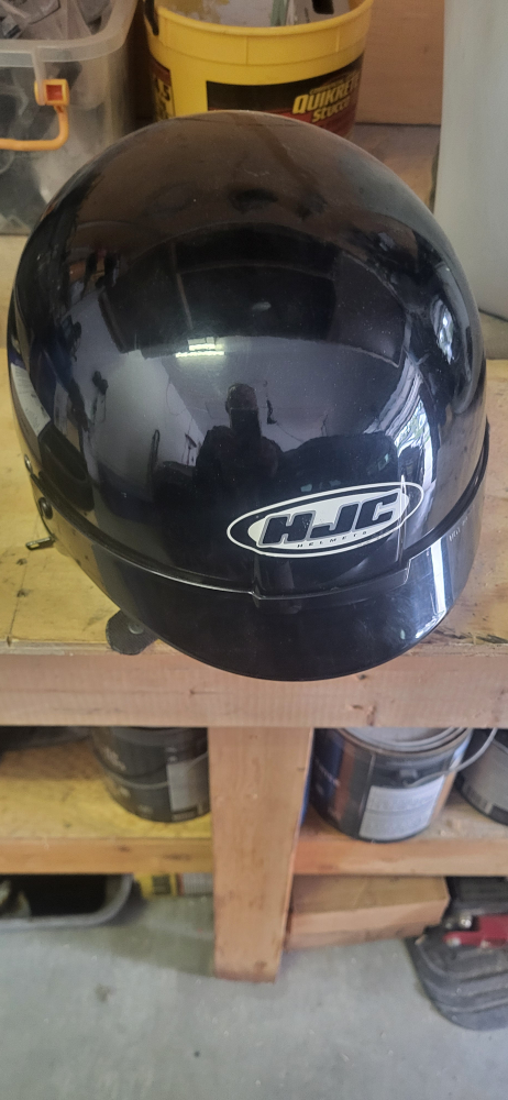 2 Motorcycle 1/2 helmets.