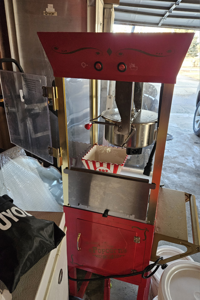 Nostaglic Red Popcorn Cart  Machine - photo 3