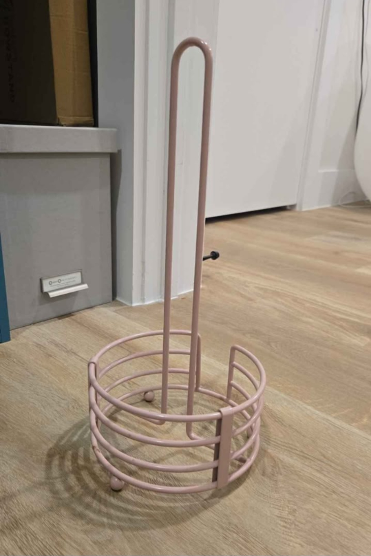 Pink Metal Paper Towel Holder