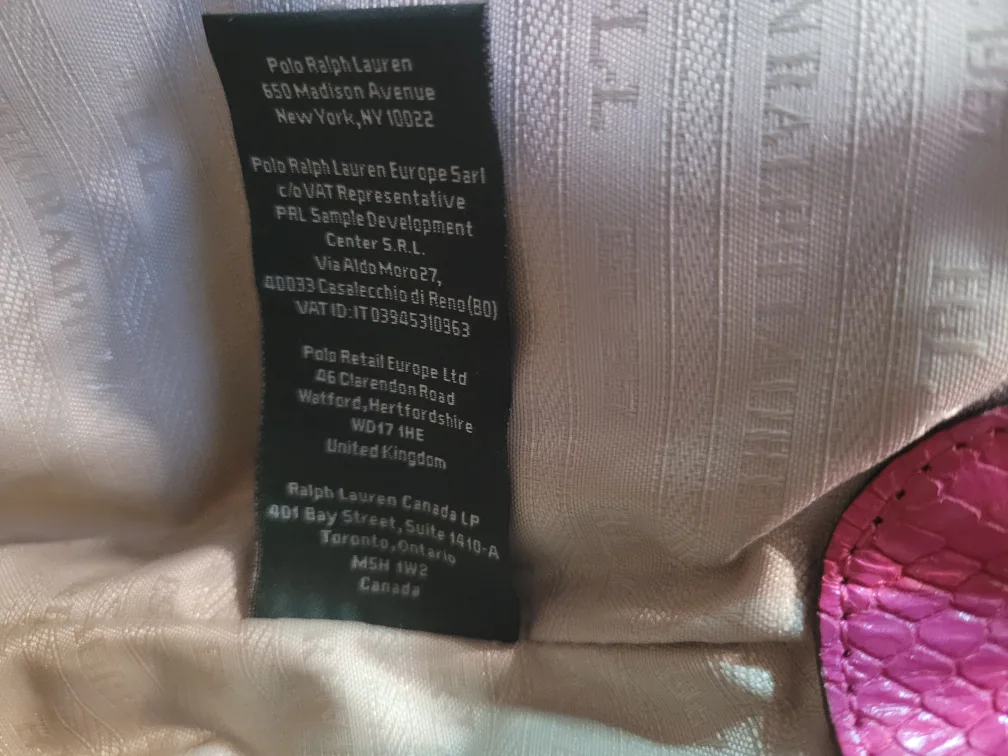 Ralph Lauren Pink Snakeskin Crossbody Bag image indicator(8)