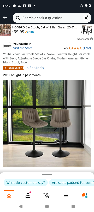 Set of 2 Youhauchair Adjustable Bar Stools - photo 2