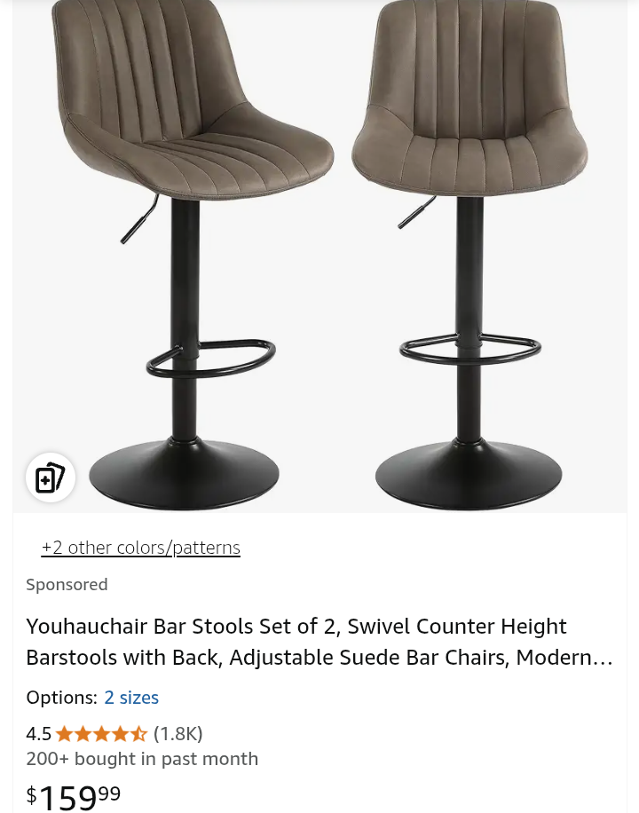 Set of 2 Youhauchair Adjustable Bar Stools - photo 3