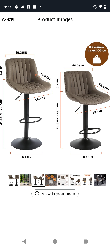 Set of 2 Youhauchair Adjustable Bar Stools - photo 5