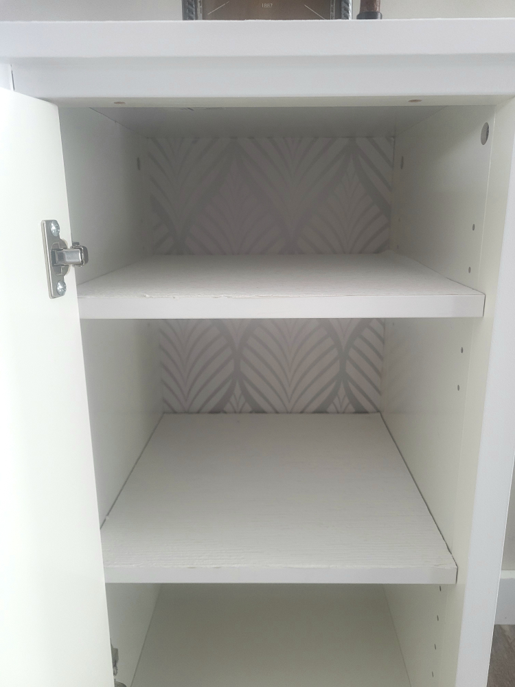 White Storage Cabinet with Two Shelves - photo 2