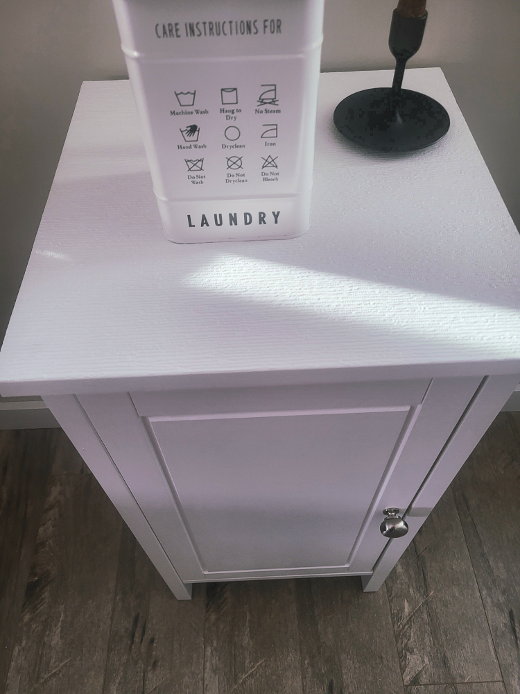 White Storage Cabinet with Two Shelves - photo 3