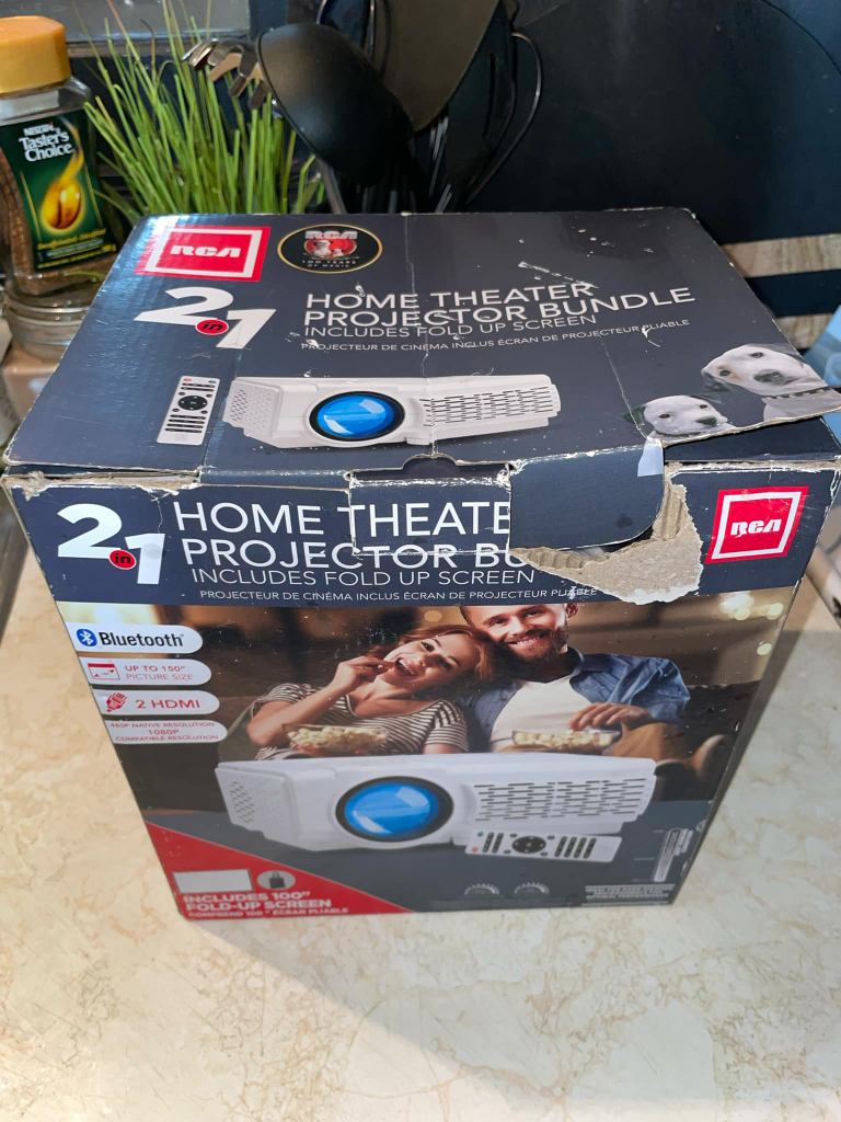 RCA 21" Home Theater Projector Bundle with Fold Up Screen - photo 2