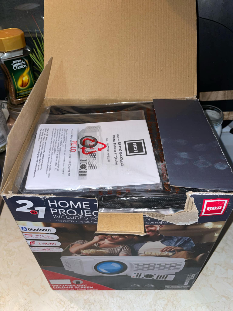 RCA 21" Home Theater Projector Bundle with Fold Up Screen - photo 3
