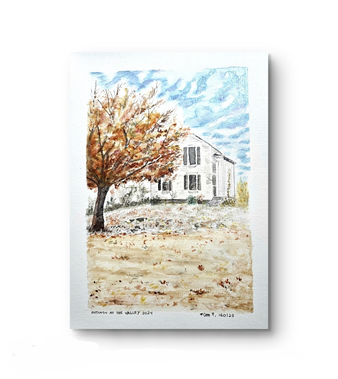 Original Watercolor Painting - Autumn at the Valley