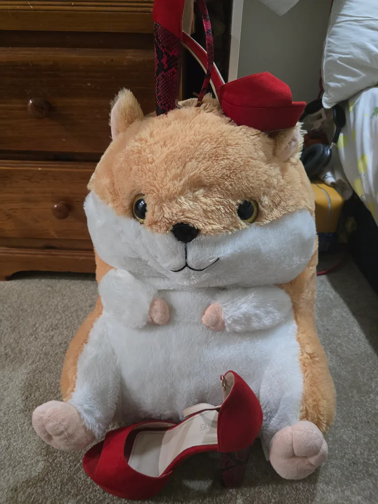 Red Open-Toe Heels, Size 7 image indicator(2)