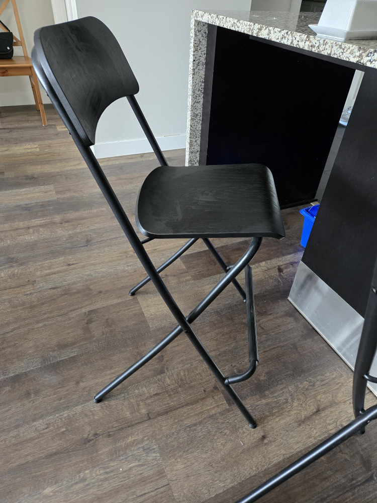 IKEA FRANKLIN Black Bar Stools - Set of Two - photo 2
