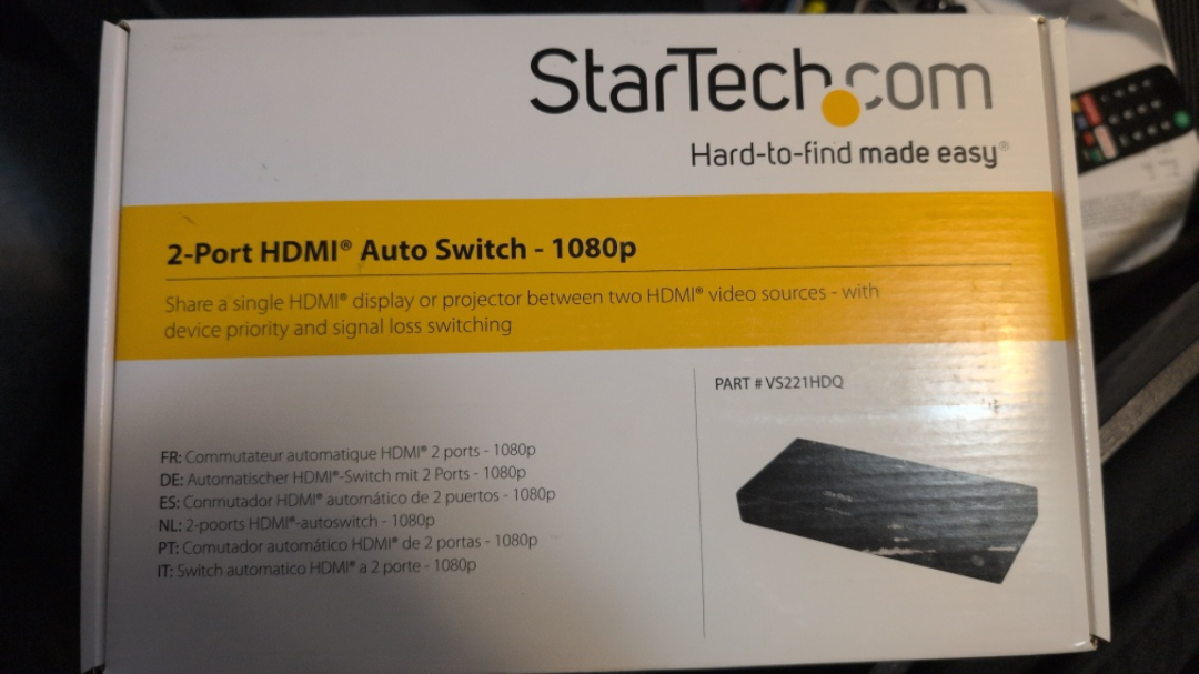 StarTech 2-Port HDMI Auto Switch 1080p