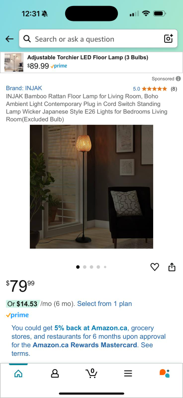 INJAK Bamboo Rattan Floor Lamp - photo 3