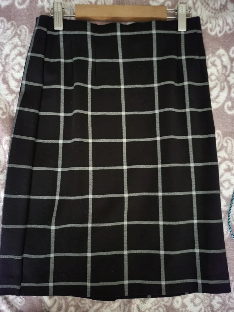 Women's Skirt Bundle: Black skirt, blue velvet floral, plaid image indicator(4)