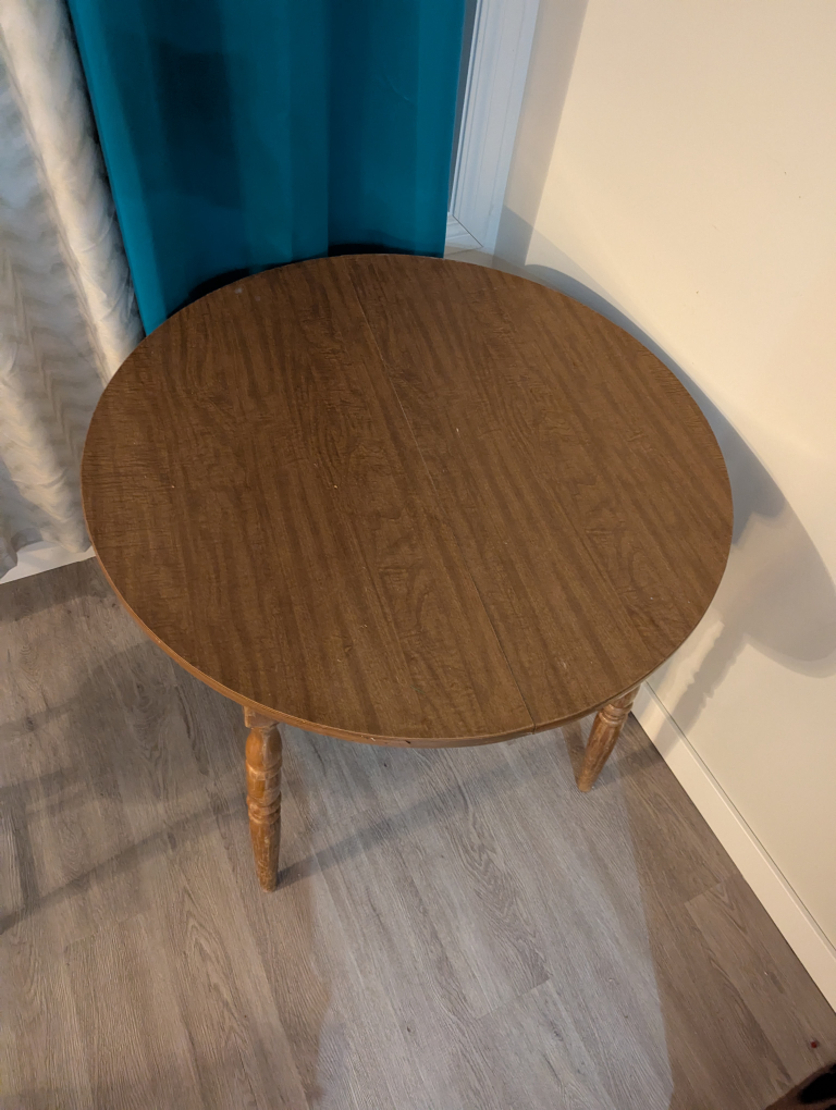 Vintage Round Drop-Leaf Table - photo 2
