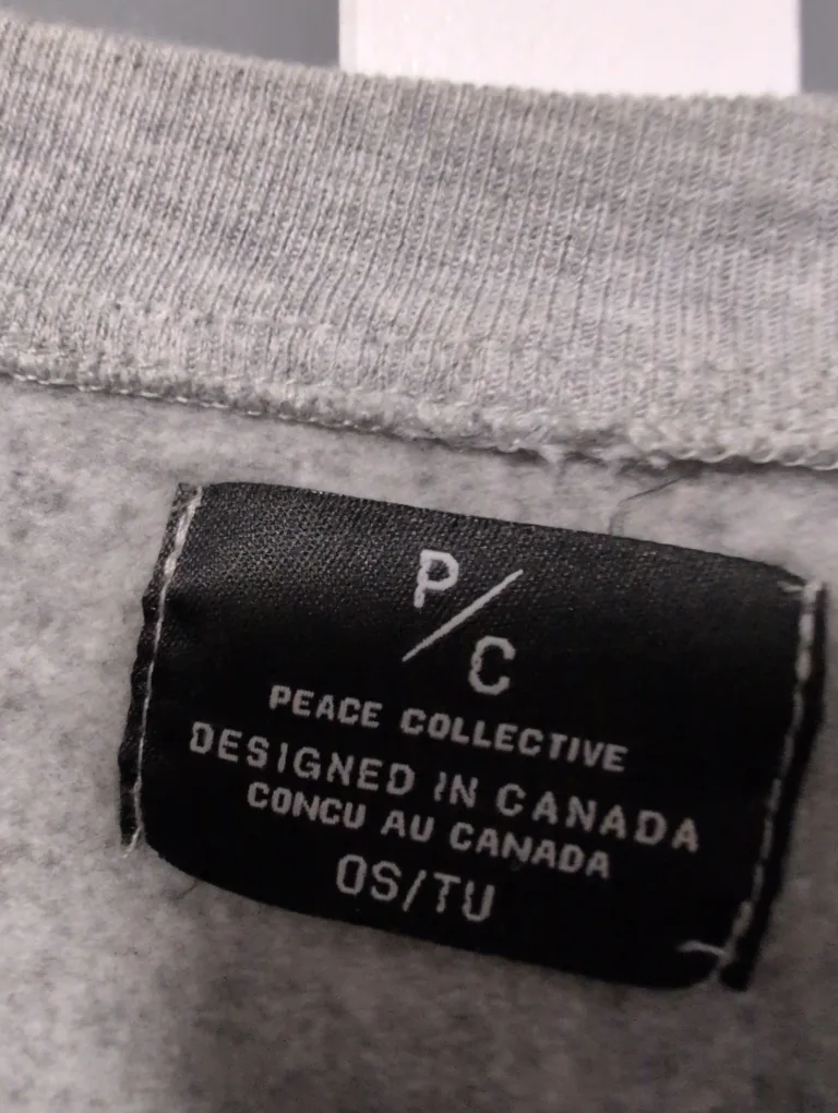 Peace Collective Grey Cropped Crewneck Sweatshirt image indicator(3)