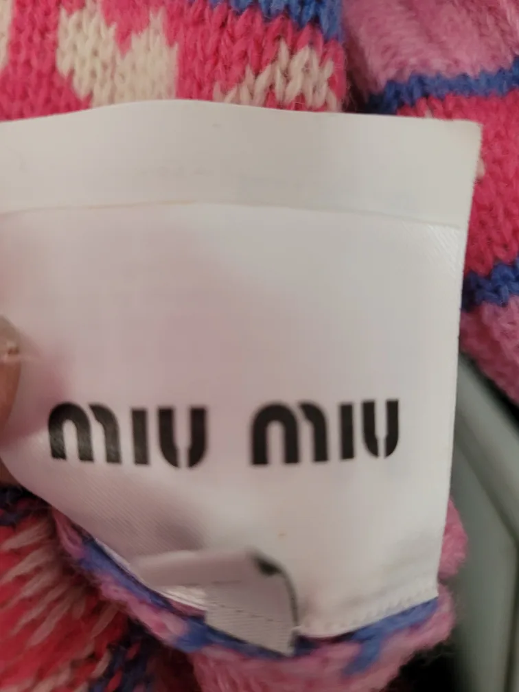 Miu Miu Pink Knit Sweater Size 40 image indicator(3)