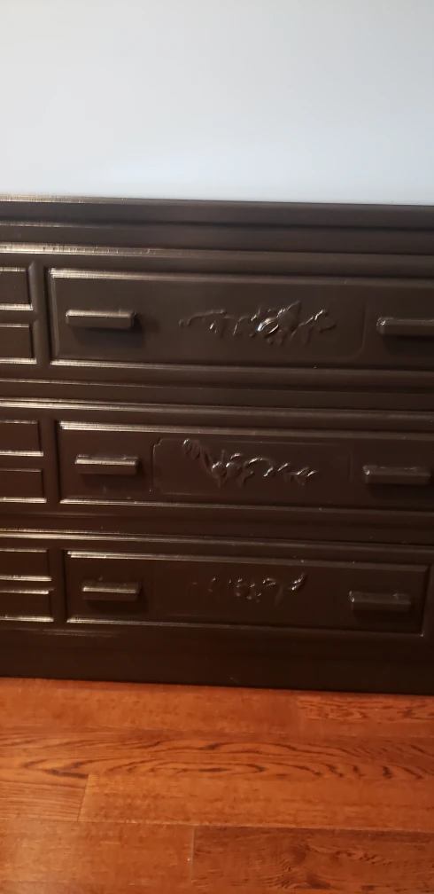 Dark Brown Wooden Dresser - photo 2