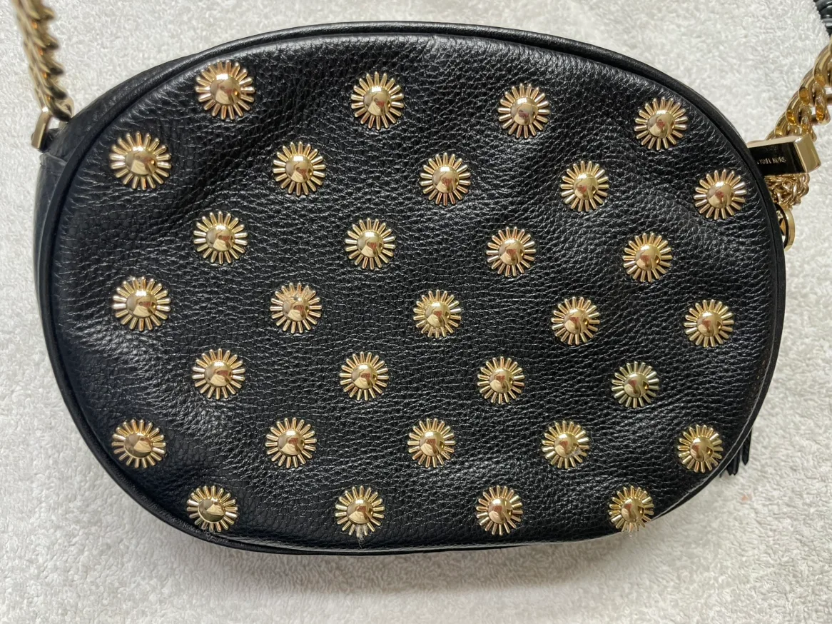 Micheal Kors Ginny Studded leather crossbody bag image indicator(3)