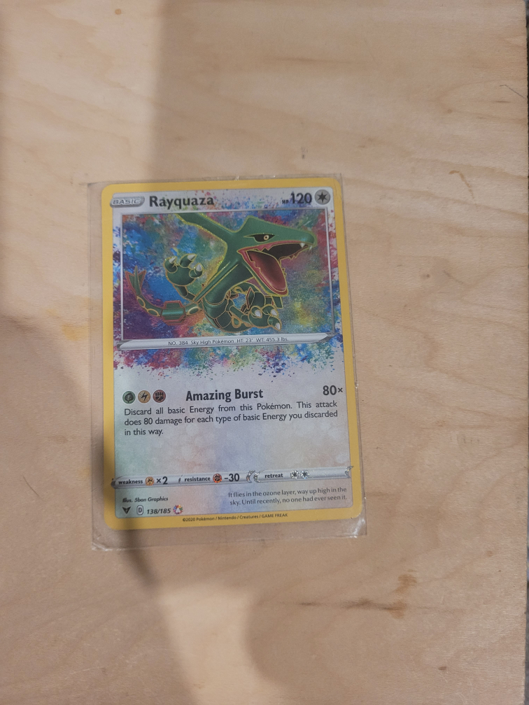 Pokemon Card - Rayquaza 128/185 - Sword & Shield